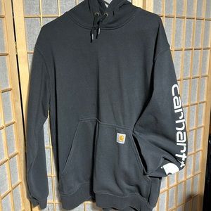 Carhartt TS0288-M K288-BLK Hoodie Black with sleeve logo Medium Used